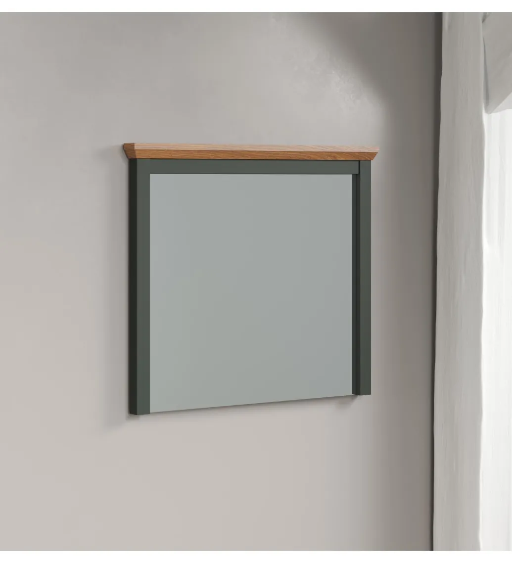 Lustro STANTON 68 cm w optyce dębu Evoke Ciemnozielony*MCA Linia Włoska Hot