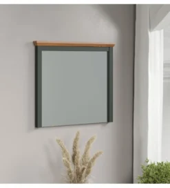Lustro STANTON 68 cm w optyce dębu Evoke Ciemnozielony*MCA Linia Włoska Hot