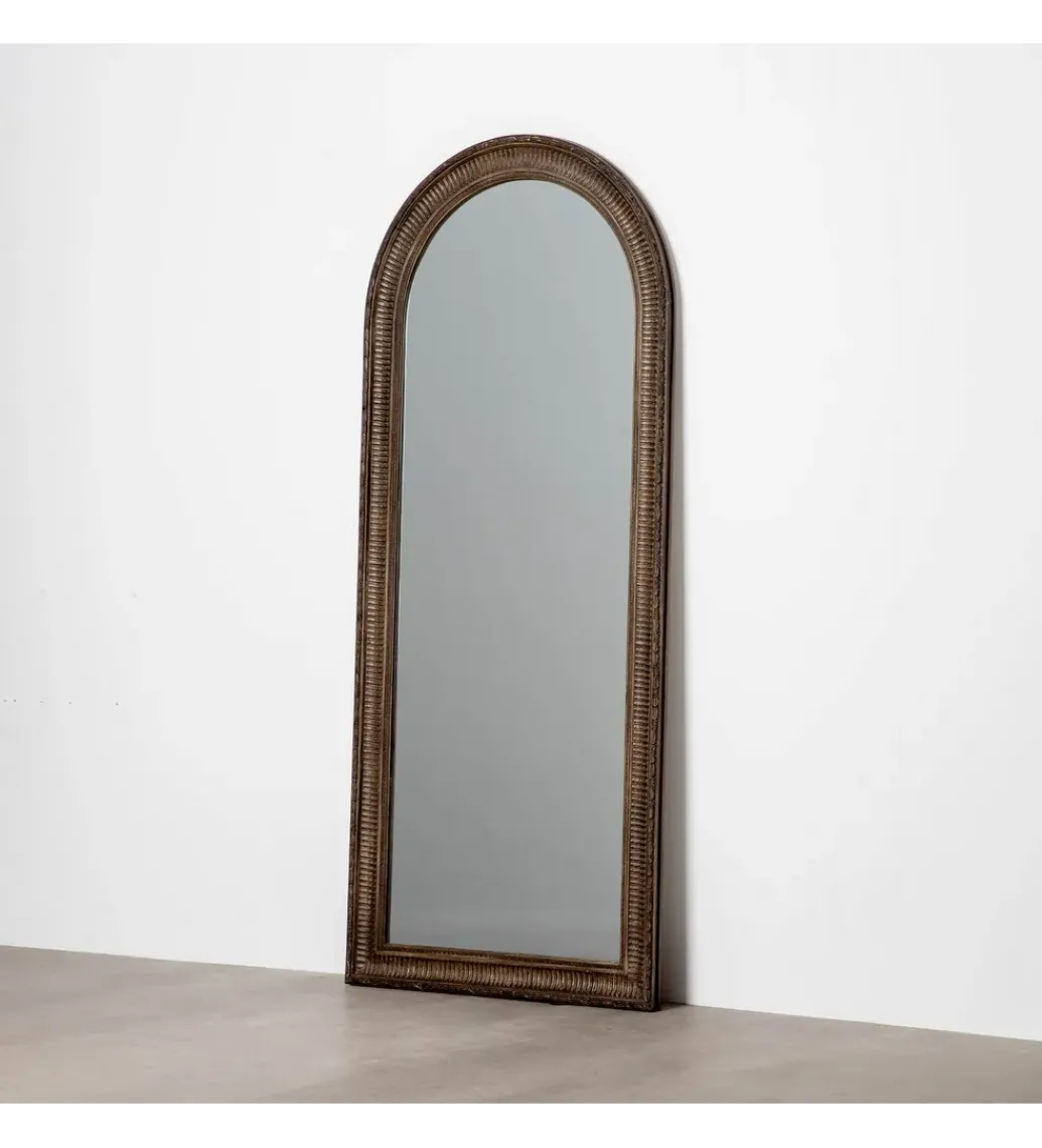 Lustro stojące IRODA 176 cm drewno paulowni brązowe*Zona-Design Outlet
