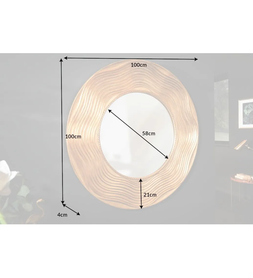 Lustro wiszące 100 cm złote*Invicta Interior Outlet