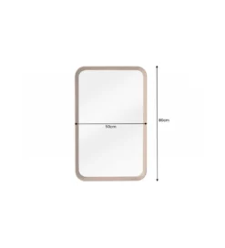 Lustro wiszące CORSE 50 cm drewno dąb*Invicta Interior Discount