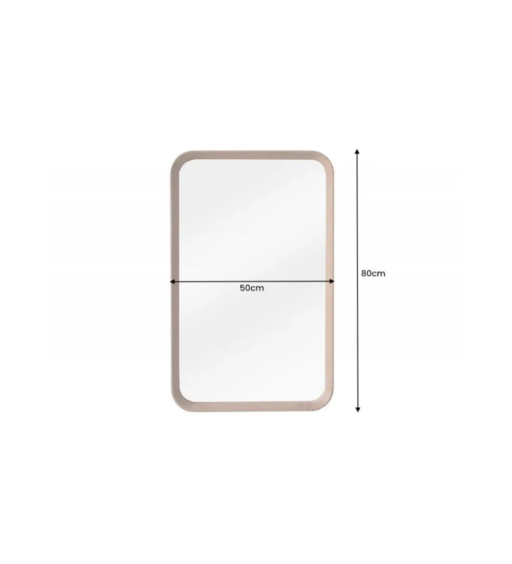 Lustro wiszące CORSE 50 cm drewno dąb*Invicta Interior Discount
