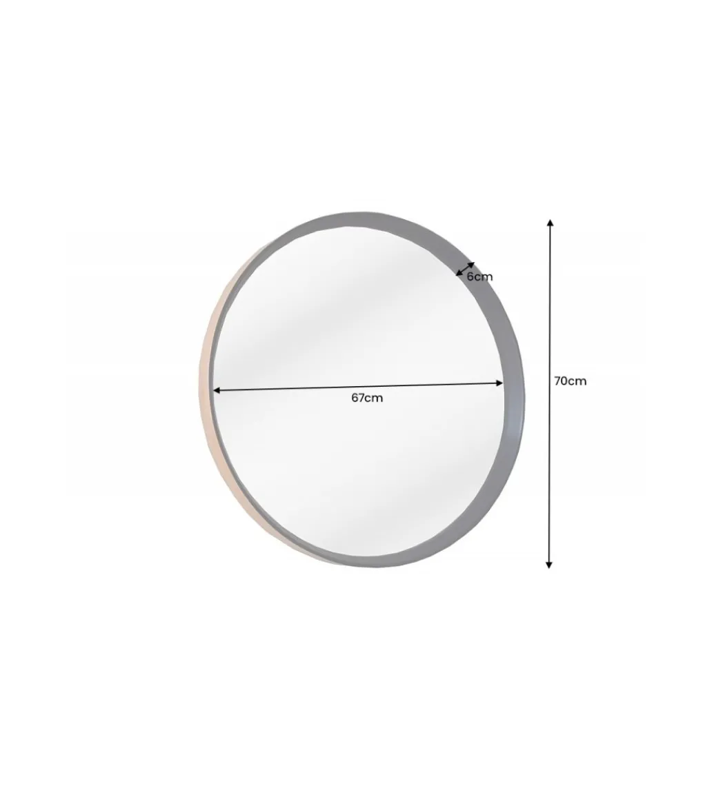 Lustro wiszące CORSE 70 cm drewno dąb*Invicta Interior Discount