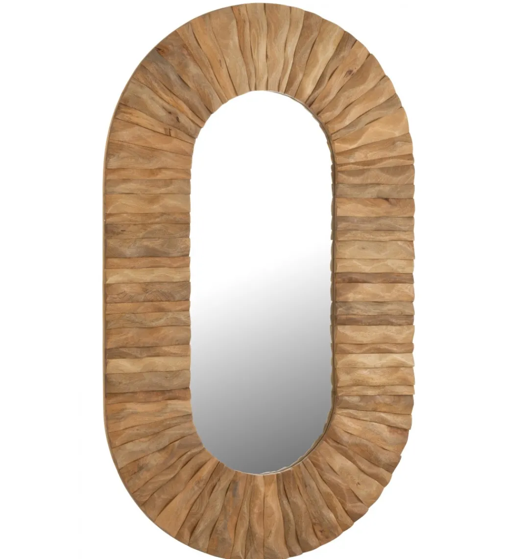 Lustro wiszące CURVE 152 cm naturalny*J-Line New