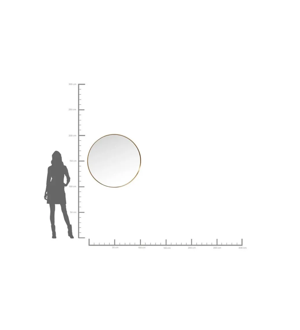 Lustro wiszące CURVE MO 100 cm złote*KARE