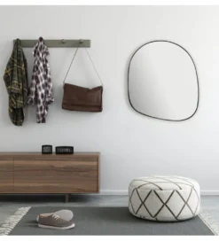 Lustro wiszące DEFORME 53 cm czarne*WOHNLING, GERMANY