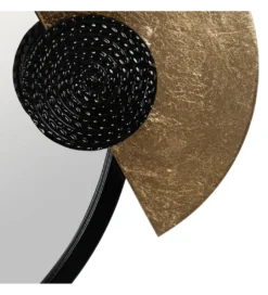 Lustro wiszące ESPEJONA 83 cm naturalne czarne*Zona-Design