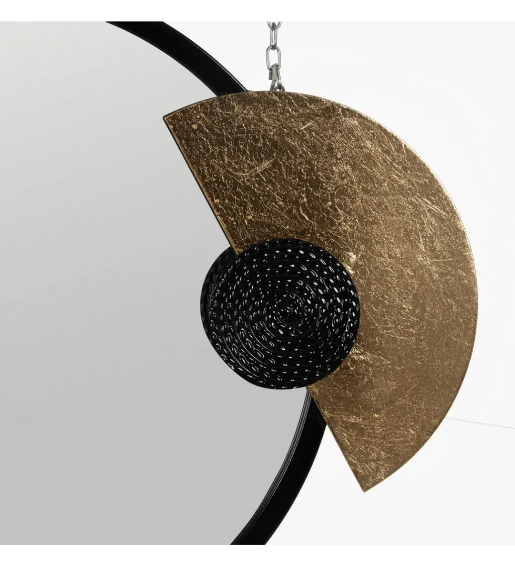 Lustro wiszące ESPEJONA 83 cm naturalne czarne*Zona-Design