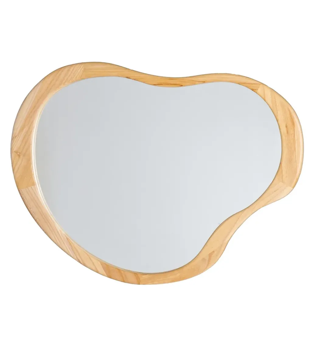 Lustro wiszące ETAPE 57 cm drewno paulowni*Zona-Design Outlet