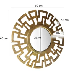 Lustro wiszące FLUR 60 cm antyczne antyczne złote*WOHNLING, GERMANY Clearance