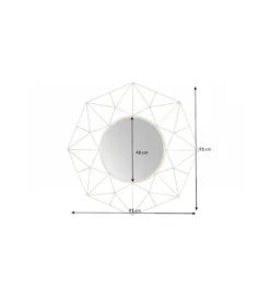 Lustro wiszące GORAN 91 cm w kolorze mosiężnym*Invicta Interior New