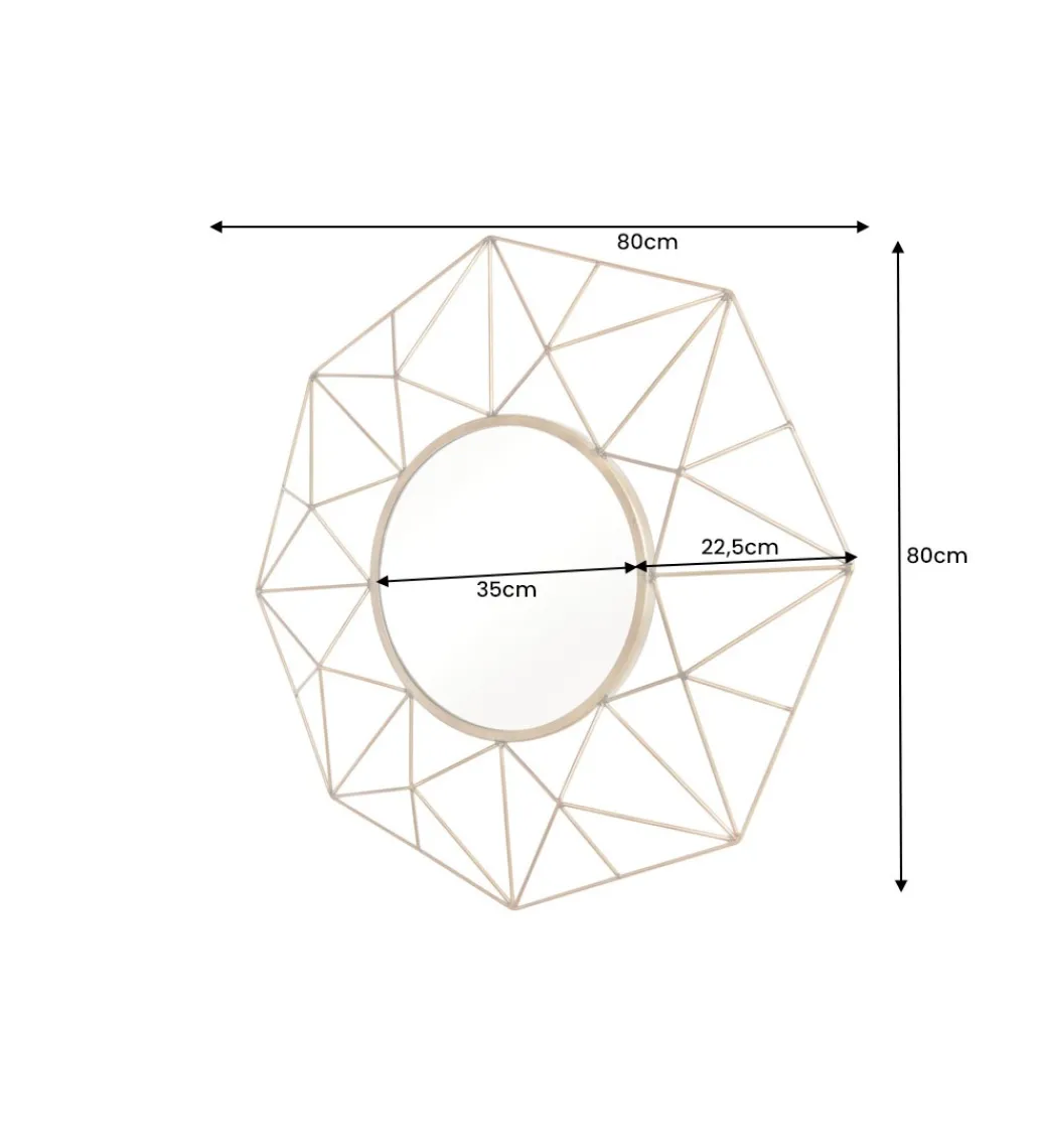 Lustro wiszące GORAN 80 cm złote*Invicta Interior Hot