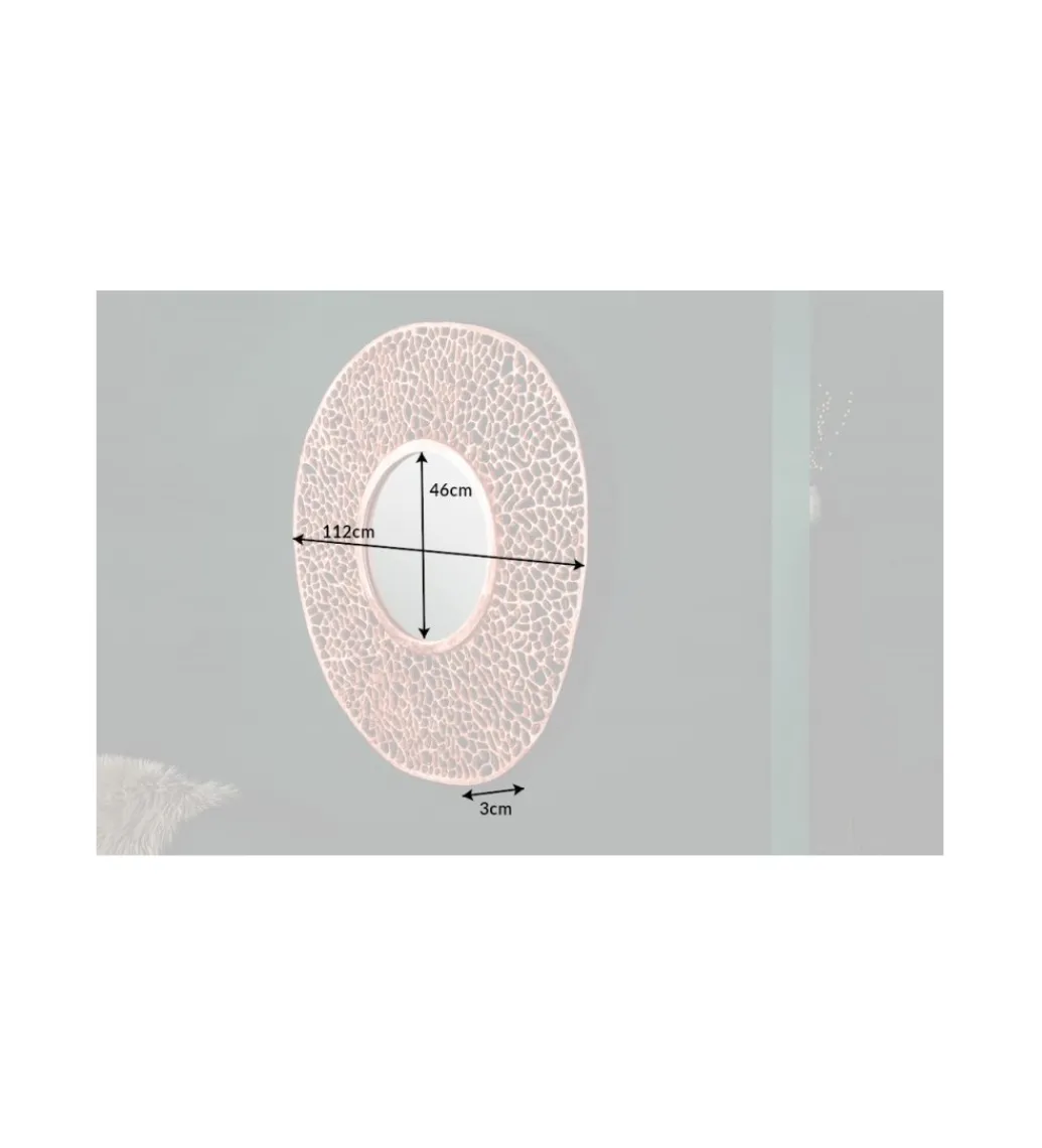 Lustro wiszące LEAF 110 cm miedziane*Invicta Interior Discount