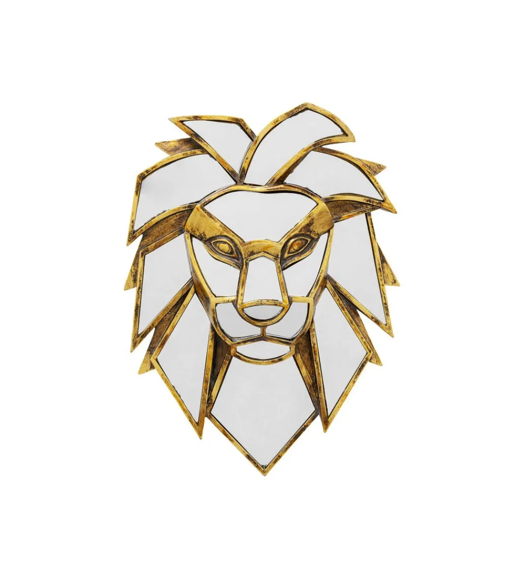 Lustro wiszące LION 35 cm złote*KDesign Discount