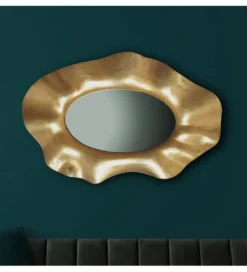 Lustro wiszące LUXI 60 cm antyczne złote*WOHNLING, GERMANY