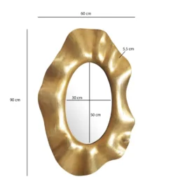 Lustro wiszące LUXI 60 cm antyczne złote*WOHNLING, GERMANY