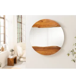 Lustro wiszące MIRROR 100 cm drewno akacja*Invicta Interior Hot