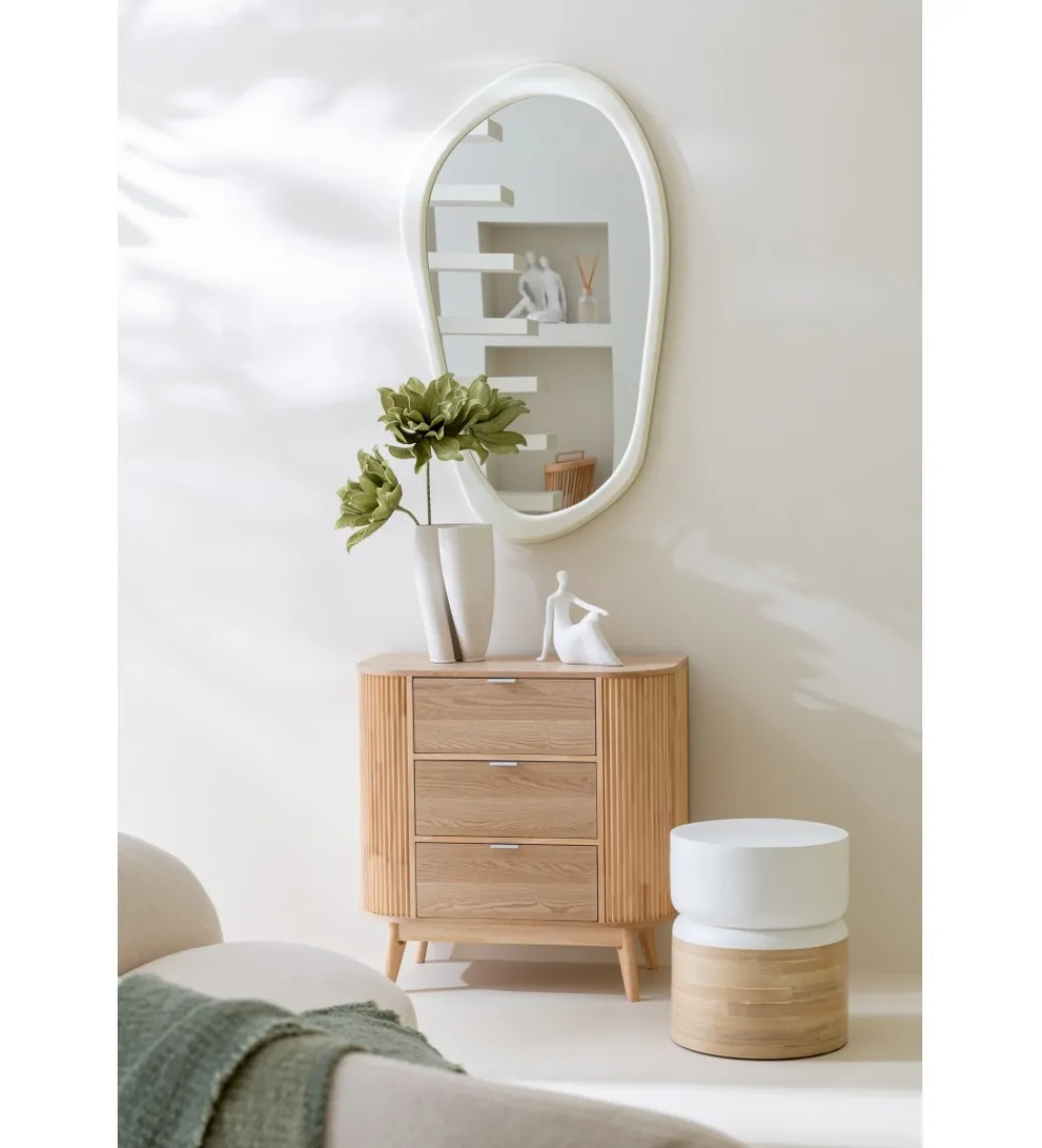 Lustro wiszące MODERNA 120 cm białe*J-Line Clearance