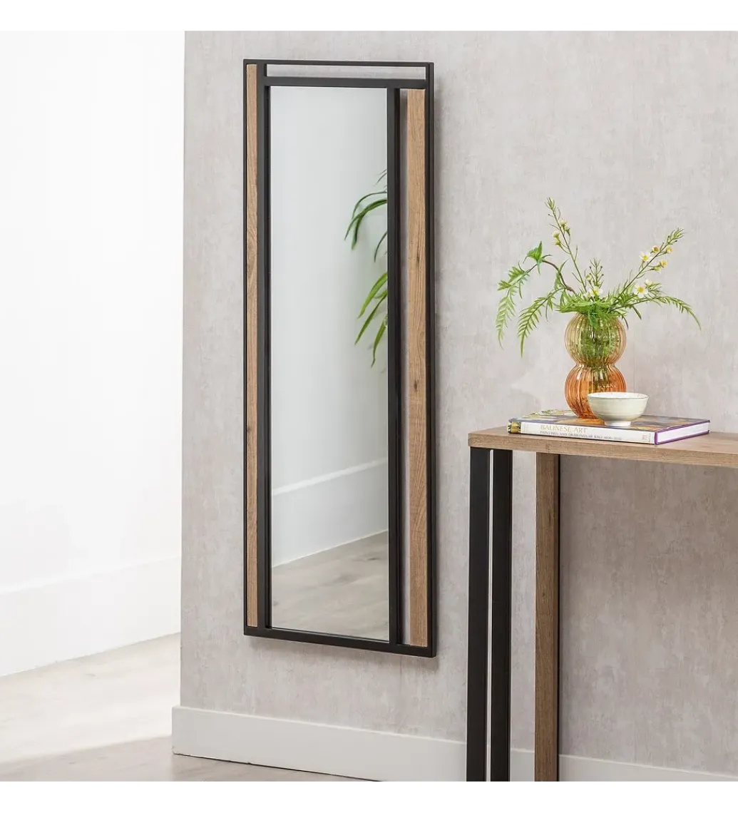 Lustro wiszące NAGATARO 45 x 100 cm czarne naturalne*Zona-Design Best