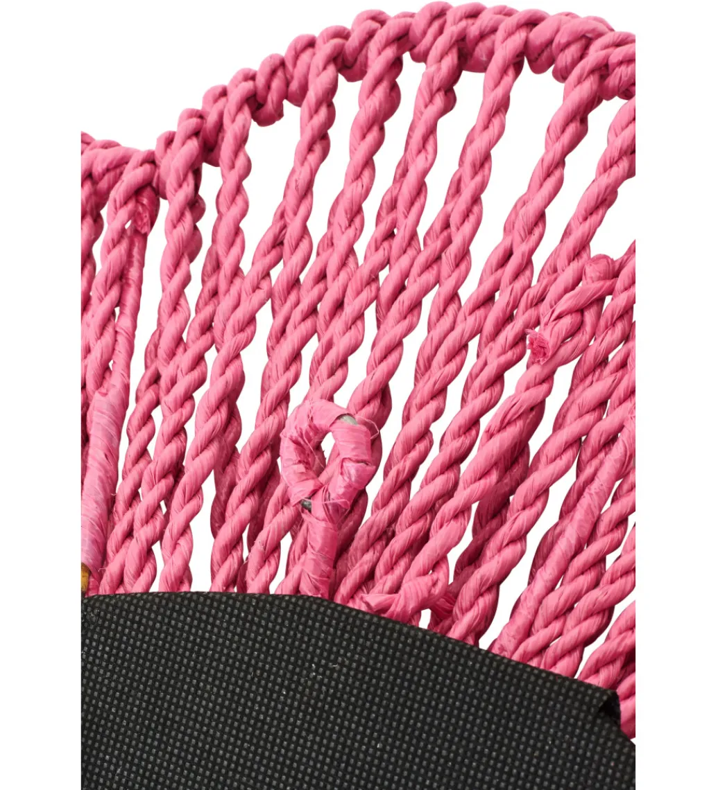 Lustro wiszące RAFFIA 50 cm różowe*J-Line Best
