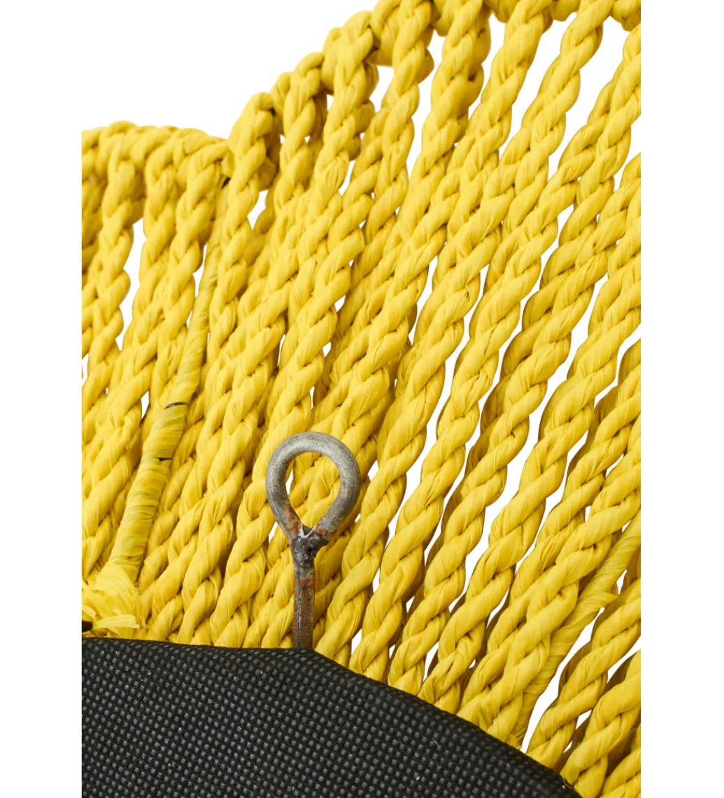 Lustro wiszące RAFFIA 50 cm żółte*J-Line
