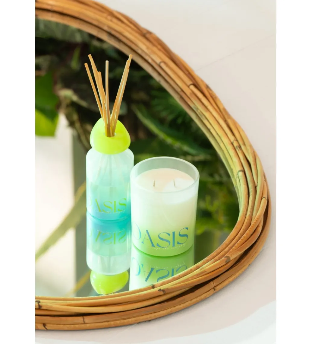 Lustro wiszące RECTANGLE 61 cm naturalne*J-Line Best