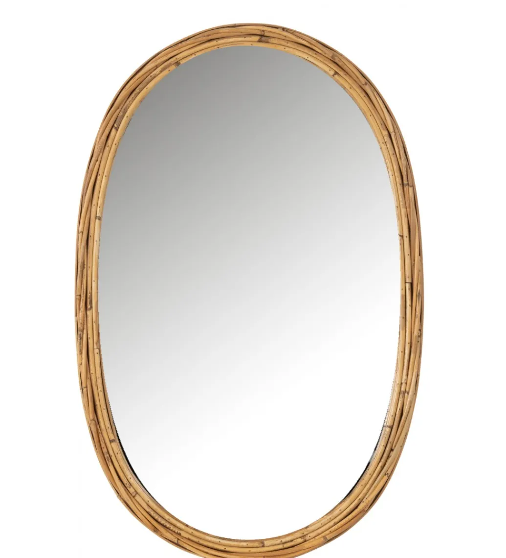 Lustro wiszące RECTANGLE 61 cm naturalne*J-Line Best