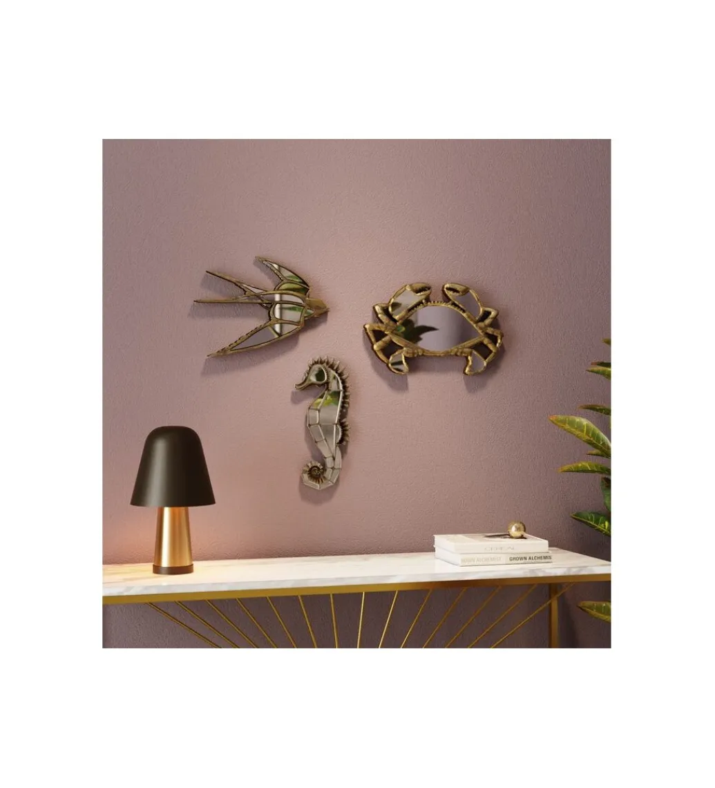 Lustro wiszące SWALLOW 37 x 25 cm antyczne złoto*KARE Discount
