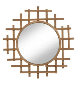 Lustro wiszące TIKITAK 64 cm drewno jodła*Zona-Design Best
