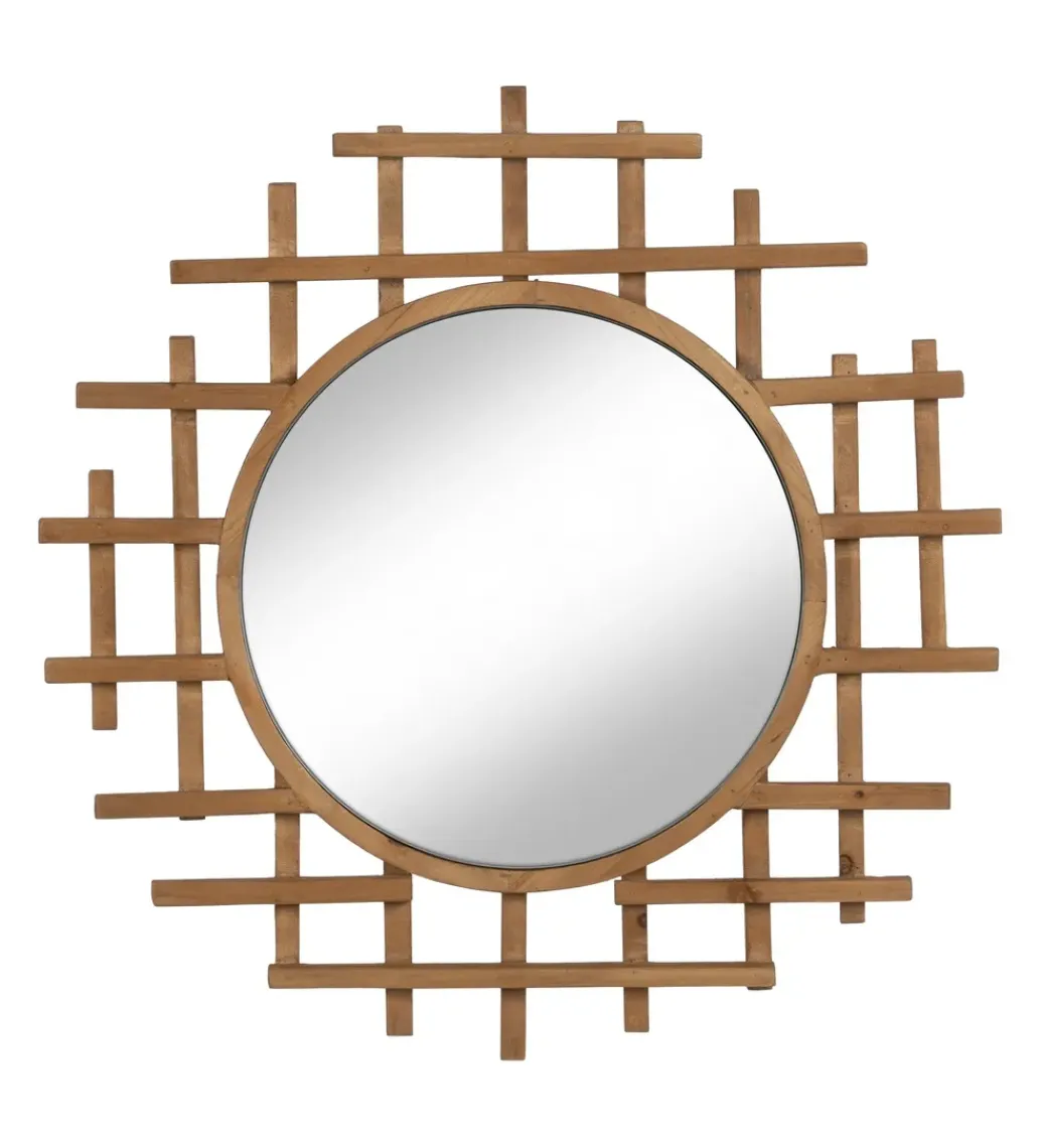 Lustro wiszące TIKITAK 64 cm drewno jodła*Zona-Design Best