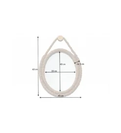 Lustro wiszące TULUZA 45 cm naturlane*Invicta Interior Discount