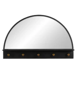 Lustro wiszące z wieszakiem PETRUSNA 69 cm czarne*Zona-Design Sale