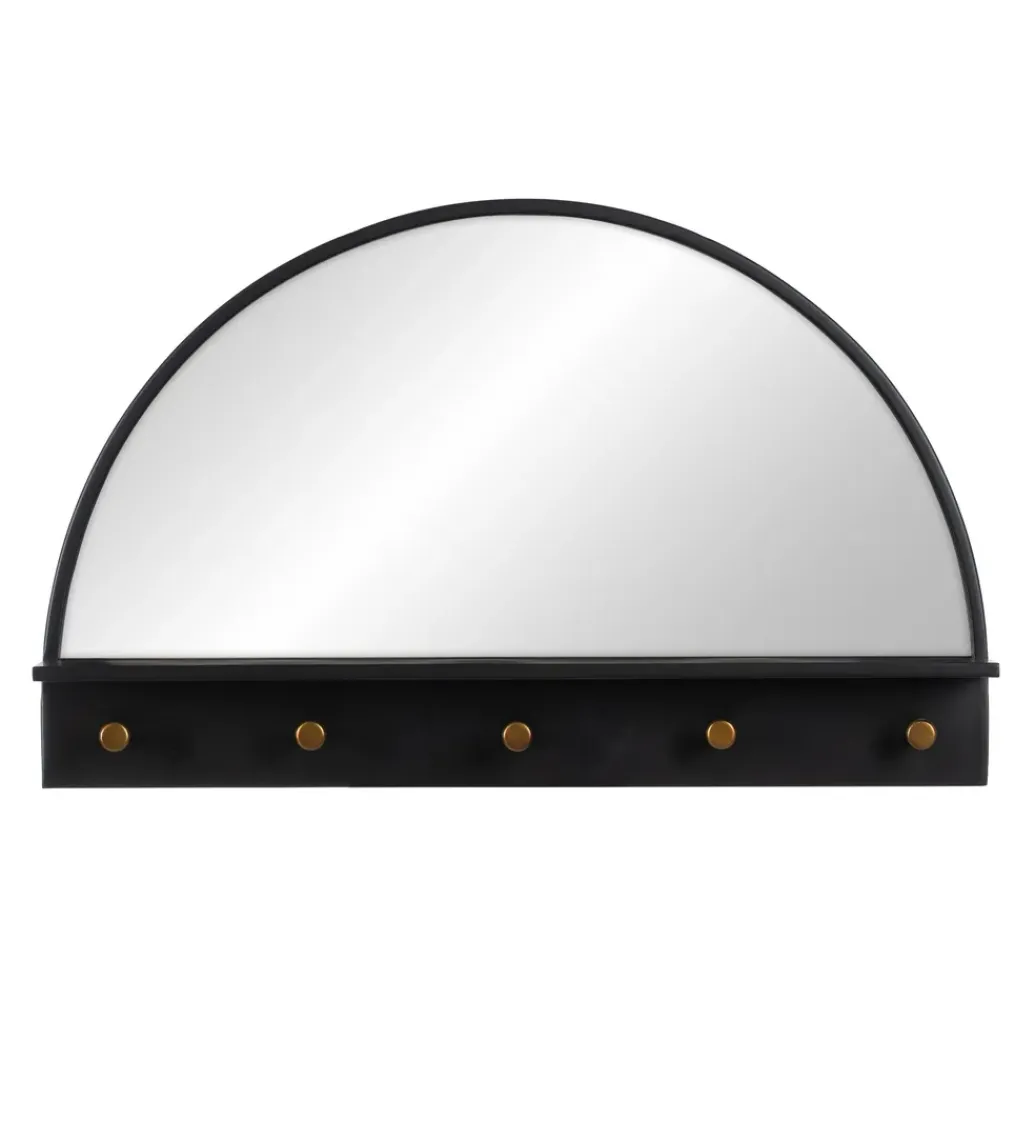 Lustro wiszące z wieszakiem PETRUSNA 69 cm czarne*Zona-Design Sale