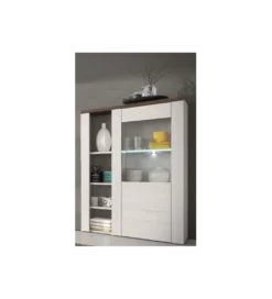 Meblościanka LARONA o wybarwieniu Sonoma Trufel z kolorem Sibiu Larche*Helvetia Outlet