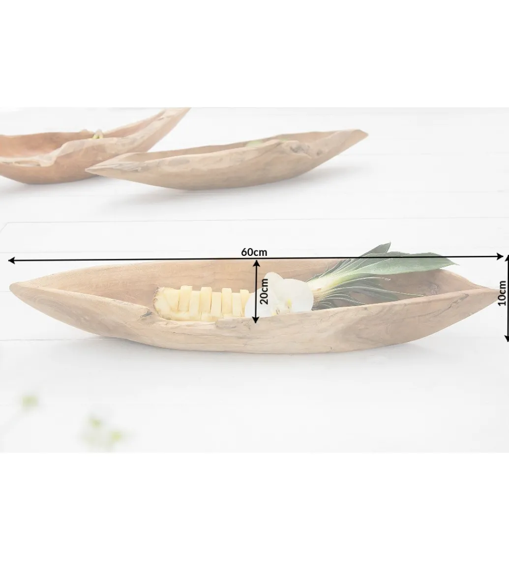 Misa drewniana Natur 60 cm drewno teak*Invicta Interior - przedsprzedaż