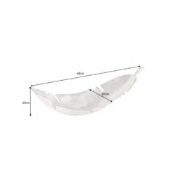 Misa HOJA 62 cm srebrna*Invicta Interior Online