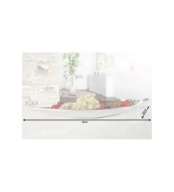 Misa Leaf 40 cm x 10 cm srebrna*Invicta Interior Hot