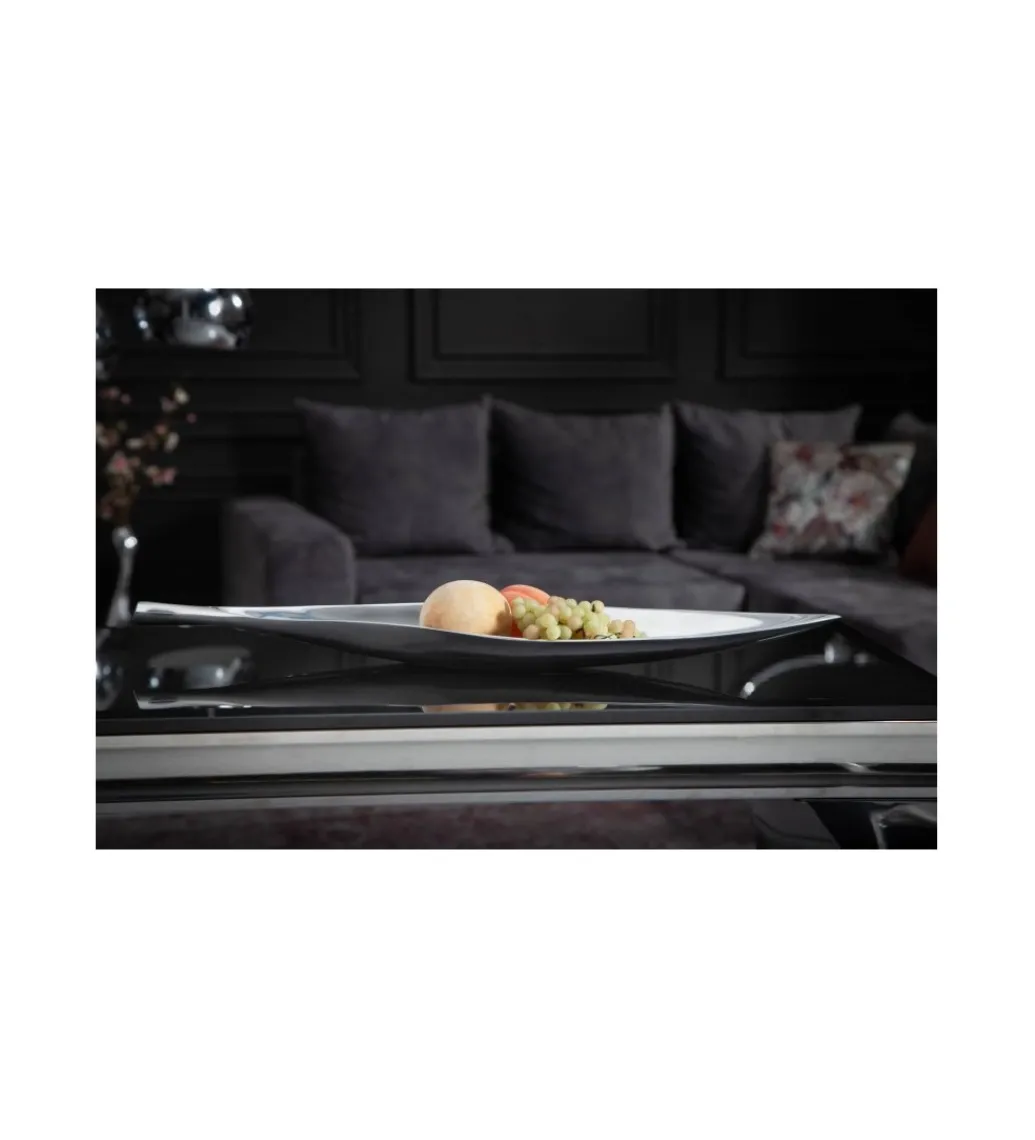 Misa Leaf 60 cm x 15 cm Srebrna*Invicta Interior Discount