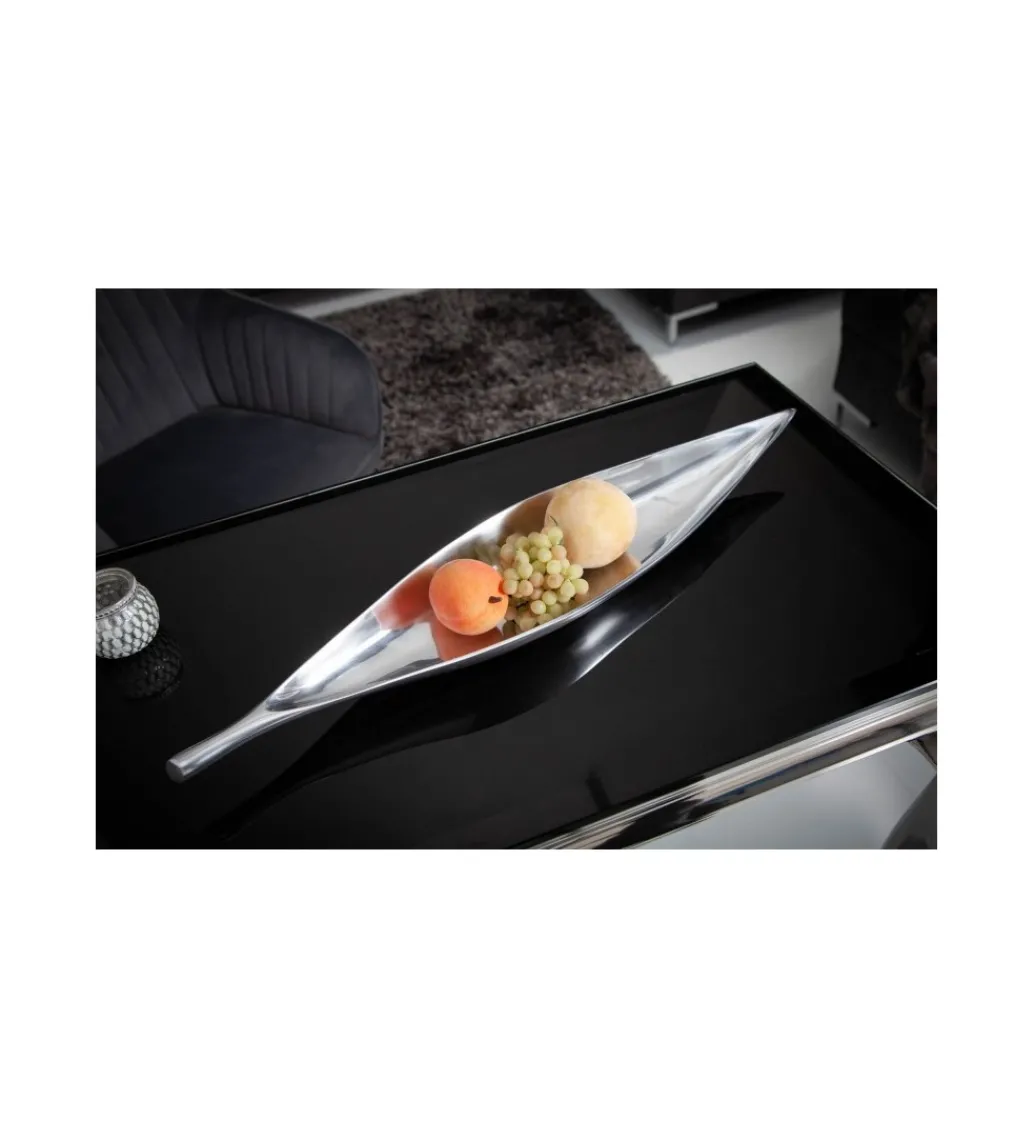 Misa Leaf 60 cm x 15 cm Srebrna*Invicta Interior Discount