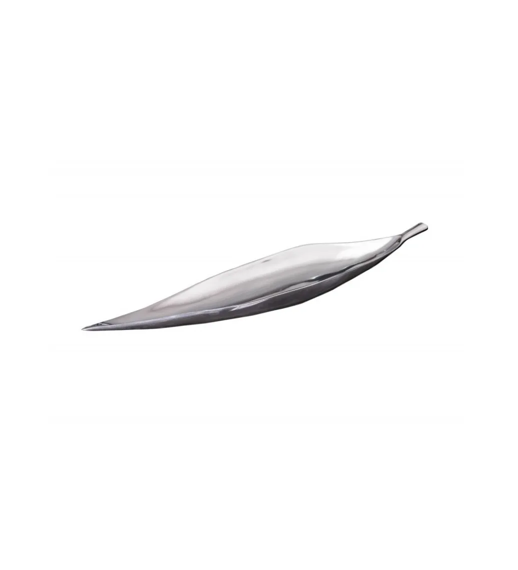 Misa Leaf 80 cm x 15 cm Srebrna*Invicta Interior Outlet