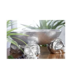 Misa Skull Srebrna 35 cm*Invicta Interior