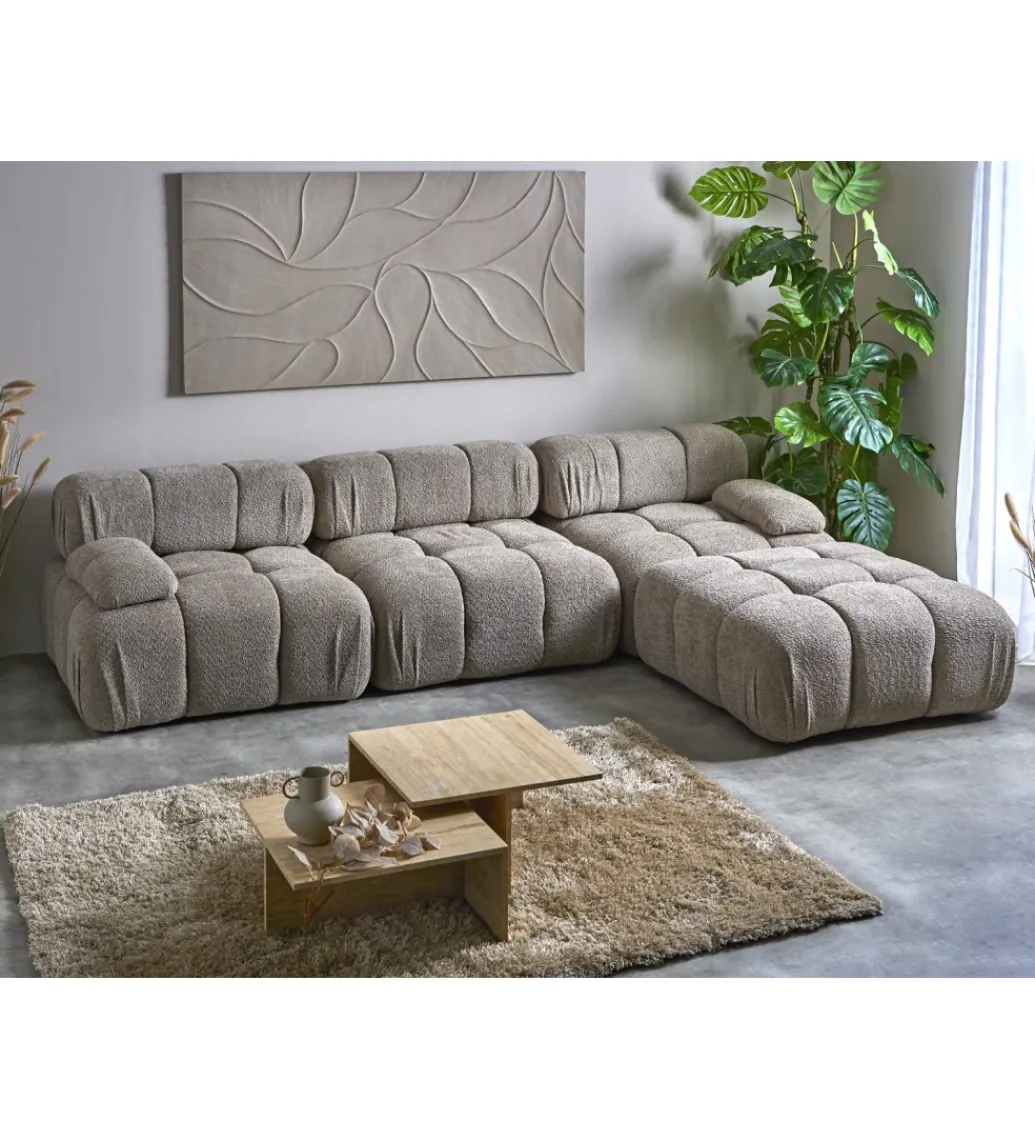 Modułowa Sofa puf KILLIAN 94 cm bez oparcia Beżowy*Imeri Discount