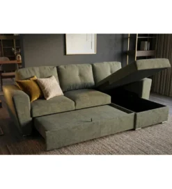 Narożnik APARTMENT 245 cm z funkcją spania zielony*Invicta Interior Outlet