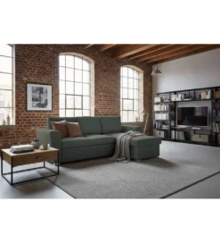 Narożnik APARTMENT 245 cm z funkcją spania zielony*Invicta Interior Outlet
