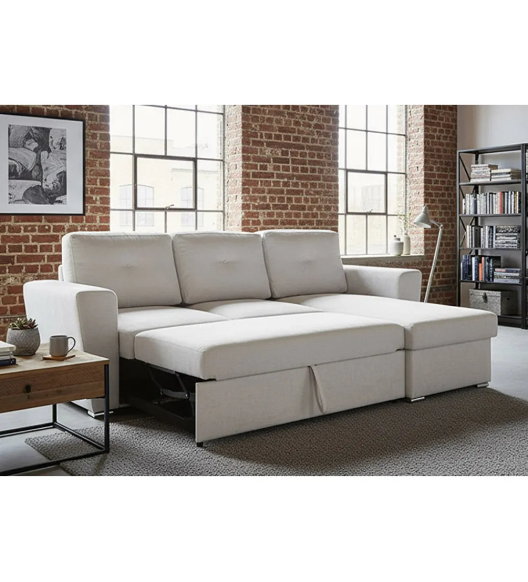 Narożnik APARTMENT 245 cm z funkcją spania beżowy*Invicta Interior Hot