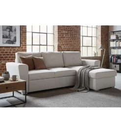 Narożnik APARTMENT 245 cm z funkcją spania beżowy*Invicta Interior Hot