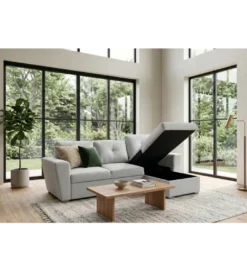 Narożnik APARTMENT 245 cm z funkcją spania beżowy*Invicta Interior Hot