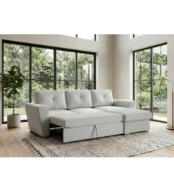 Narożnik APARTMENT 245 cm z funkcją spania beżowy*Invicta Interior Hot
