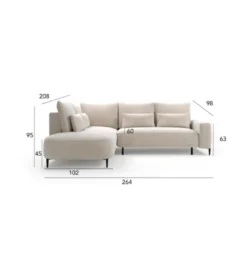Narożnik BIZANTE 264 cm*Comforteo Clearance