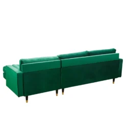 Narożnik CANIS velvet 260 cm ciemnozielony*Invicta Interior Clearance